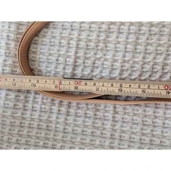 Fossil 75082 Leather Woven Basketweave Shoulder Bag Tan Camel Medium Tote - Picture 10 of 10